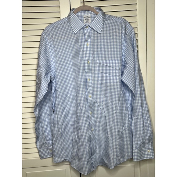 Brooks Brothers Other - Brooks Brothers Regent 16-35 Blue Gingham Old Money Ivy Non-Iron Supima Shirt